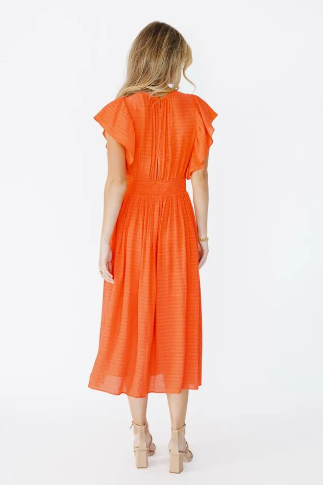 Arden Midi Dress 8211 FINAL SALE Orange Women Bohme Dresses
