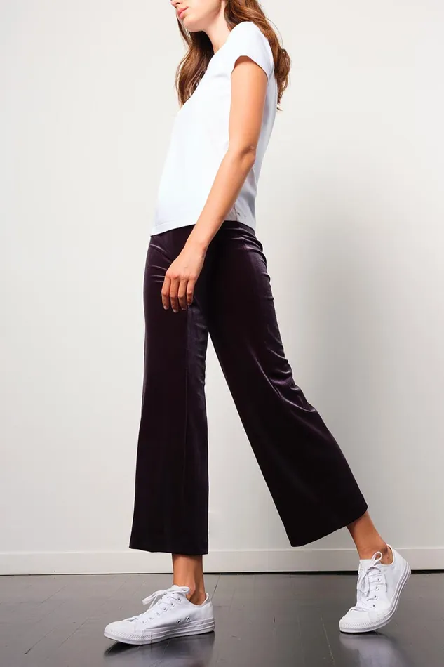 Avenue Montaigne ALEX Velvet Charcoal Women Pants Avenue Montaigne ALEX Velvet Charcoal Women Pants