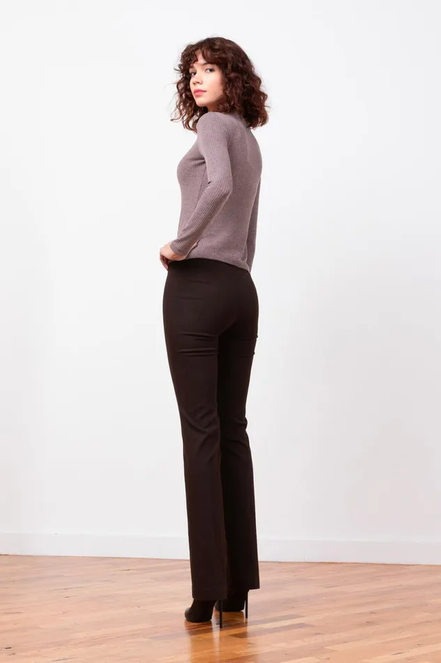 Avenue Montaigne BECCA Flannel Brown Women Pants Avenue Montaigne BECCA Flannel Brown Women Pants