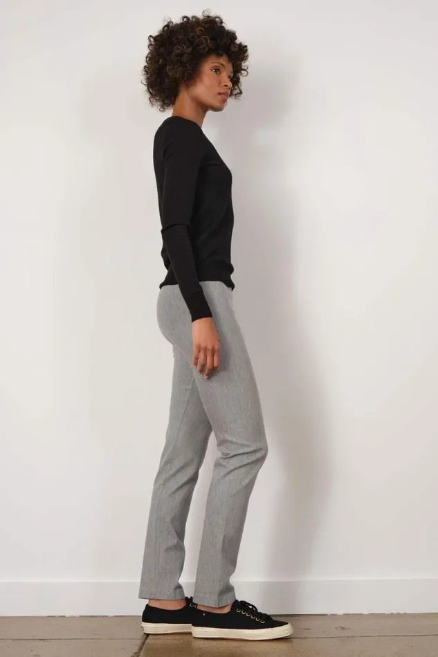 Avenue Montaigne BILLY Flannel Light Grey Women Pants
