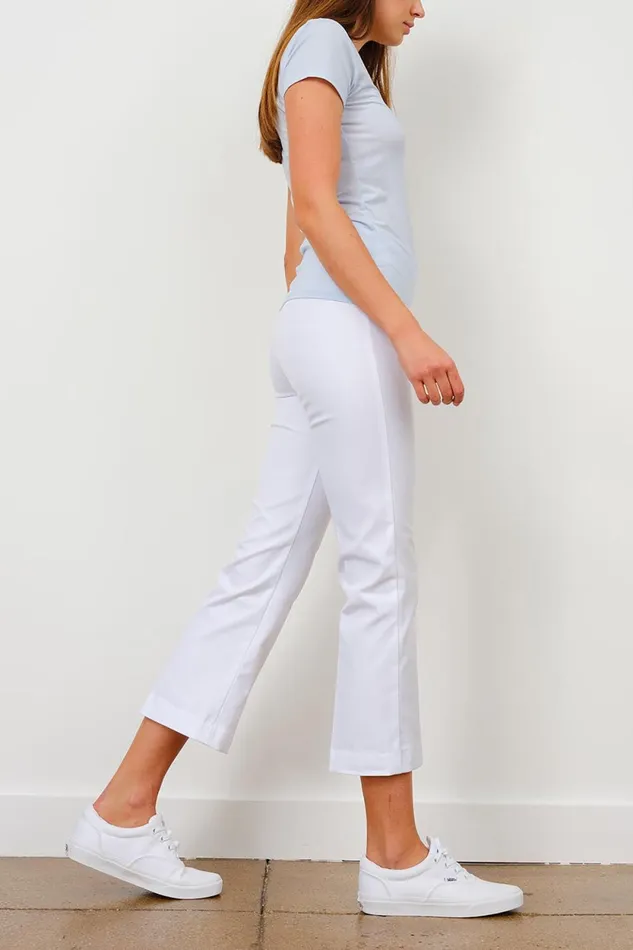 Avenue Montaigne LEO White Stretch Women Pants