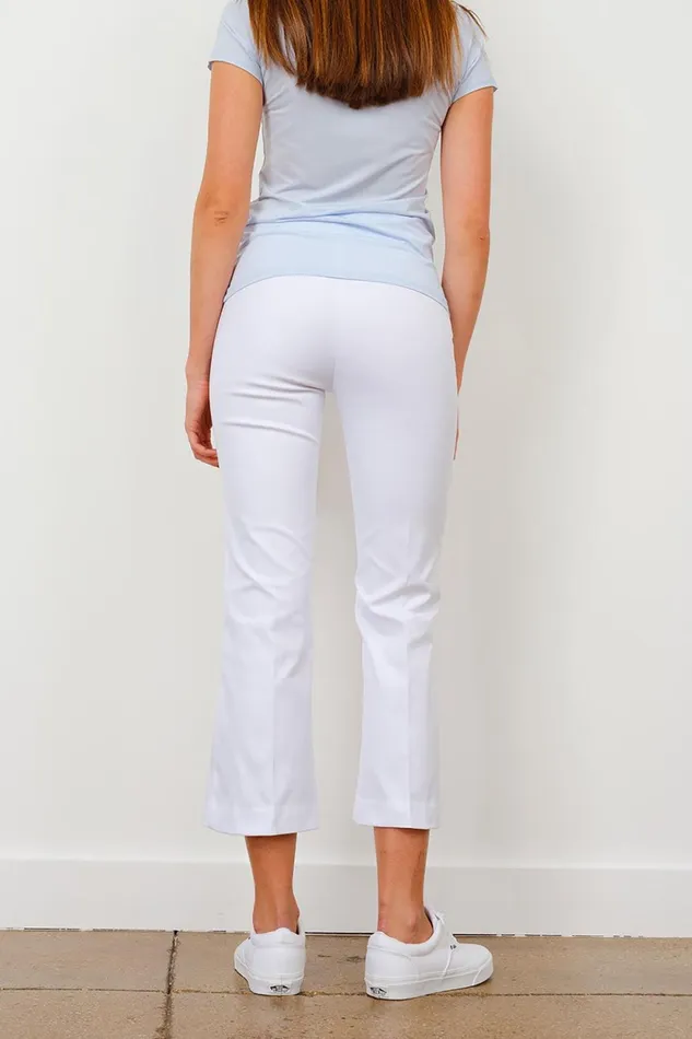 Avenue Montaigne LEO White Stretch Women Pants