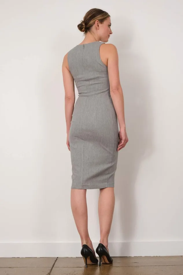 Avenue Montaigne ROMA Flannel Light Grey Women Dresses Avenue Montaigne ROMA Flannel Light Grey Women Dresses