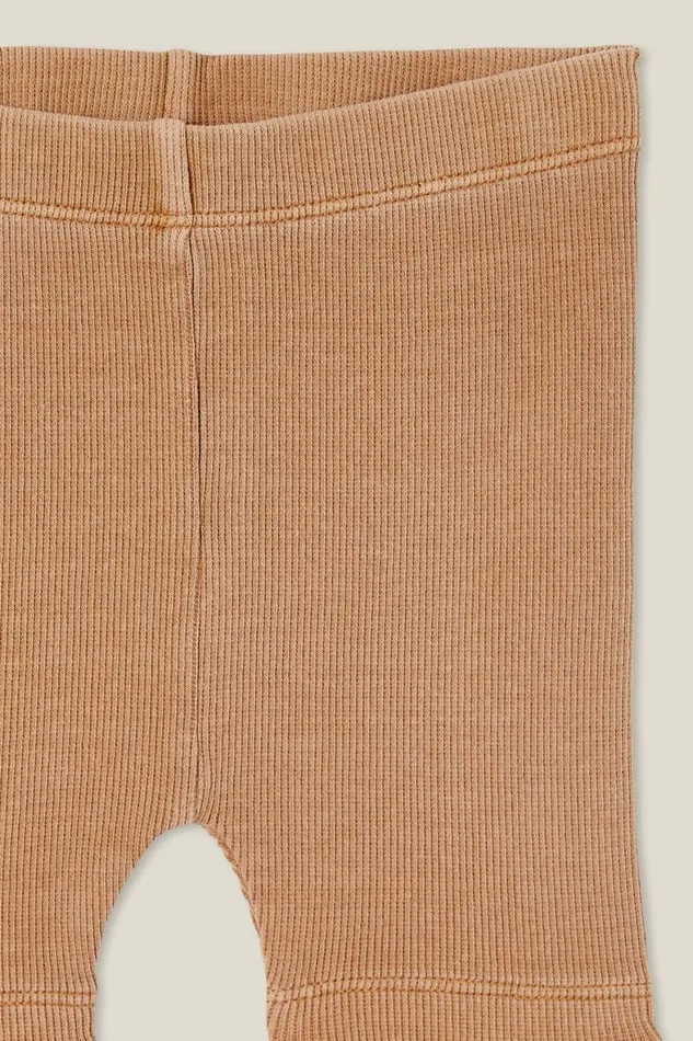 Baby Bottoms Cotton On Rain Rib Bike Shorties Taupy Brown Wash