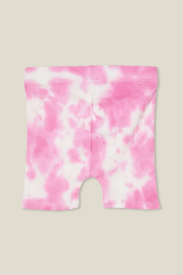 Baby Bottoms Cotton On Rain Rib Bike Shorties Vanillapink Gerbera Tie Dye