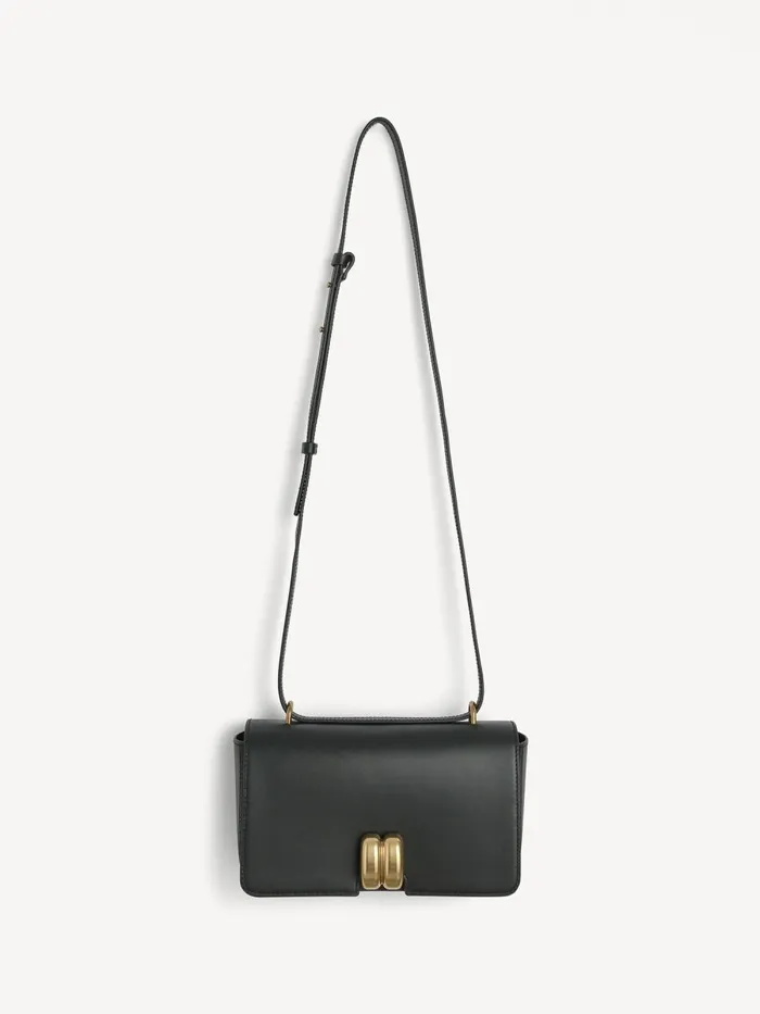 Bags Women By Malene Birger Noval Leather Shoulder Bag Black