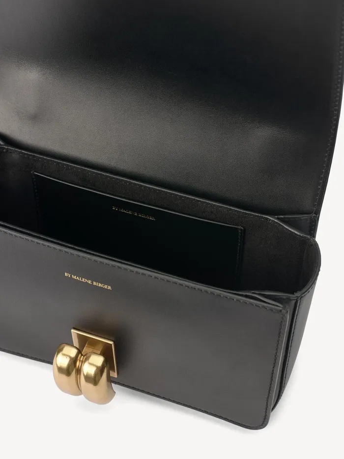 Bags Women By Malene Birger Noval Leather Shoulder Bag Black Bags Women By Malene Birger Noval Leather Shoulder Bag Black