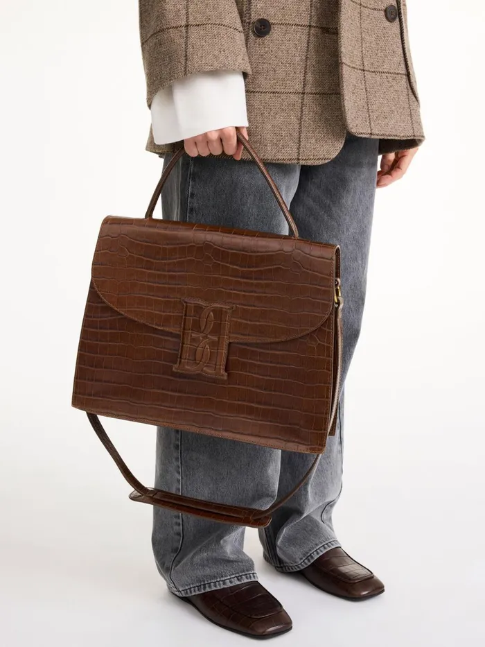 Bags Women By Malene Birger Ronlas Leather Shoulder Bag Bison Bags Women By Malene Birger Ronlas Leather Shoulder Bag Bison