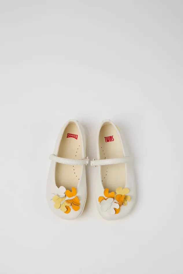 Ballerinas Kids Camper Twins White Leather Ballerinas Ballerinas Kids Camper Twins White Leather Ballerinas