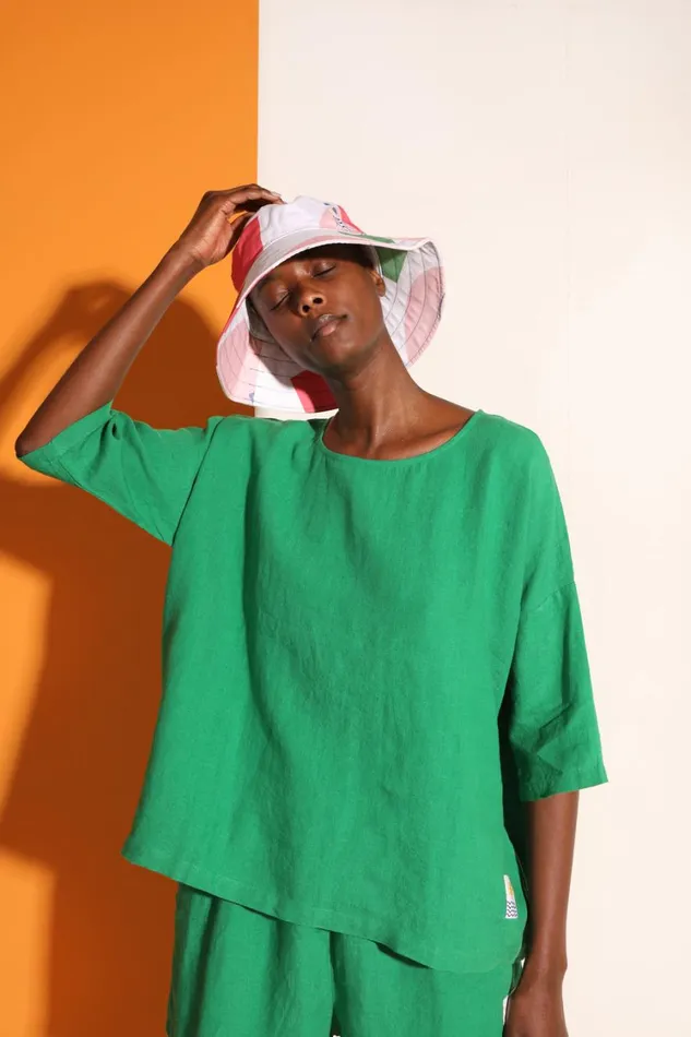 Basic Linen Top Grass WomensShop LF Markey Tops