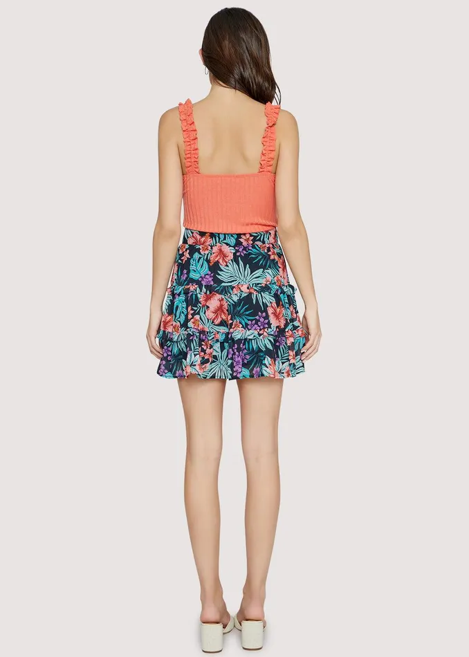 Beach Wonderland Mini Skirt Blackhawaiianflora Women Lost Wander Skirts