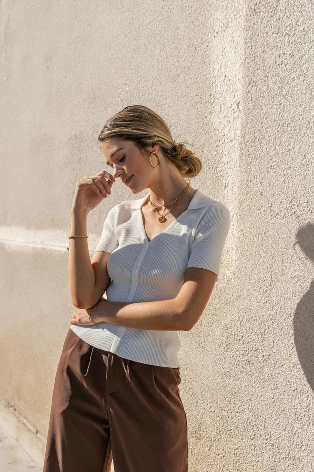 Bexley Ribbed Top In White 8211 FINAL SALE White Women Bohme Tops