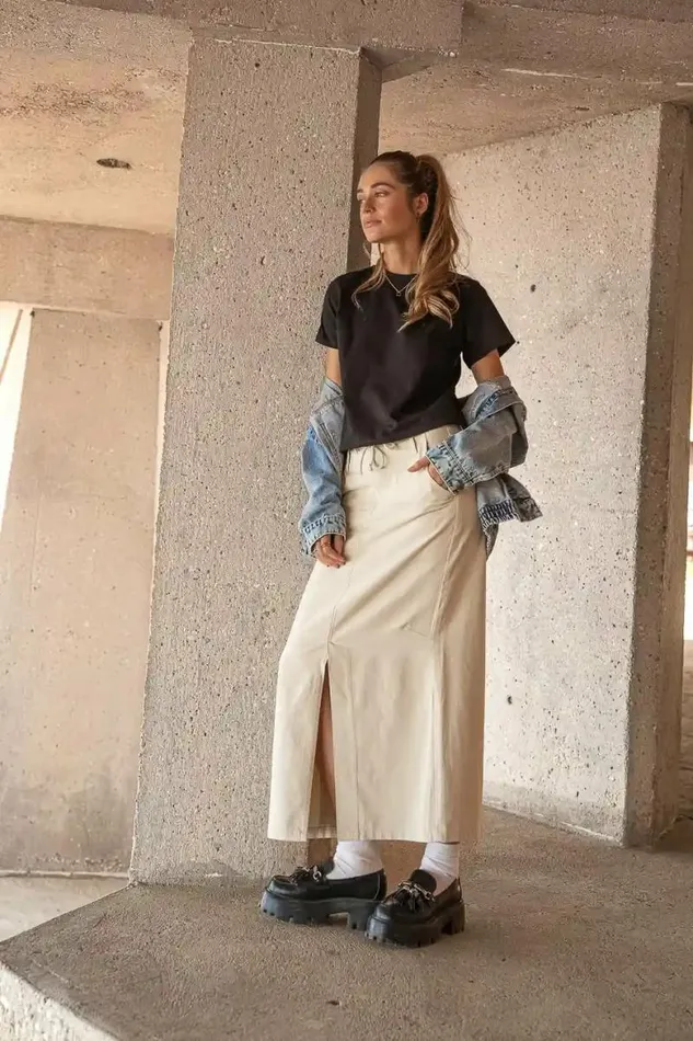 Blake Skirt In Taupe Taupe Women Bohme Skirts