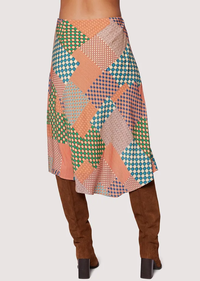 Blissful Mesa Midi Skirt Orangemulti Women Lost Wander Skirts