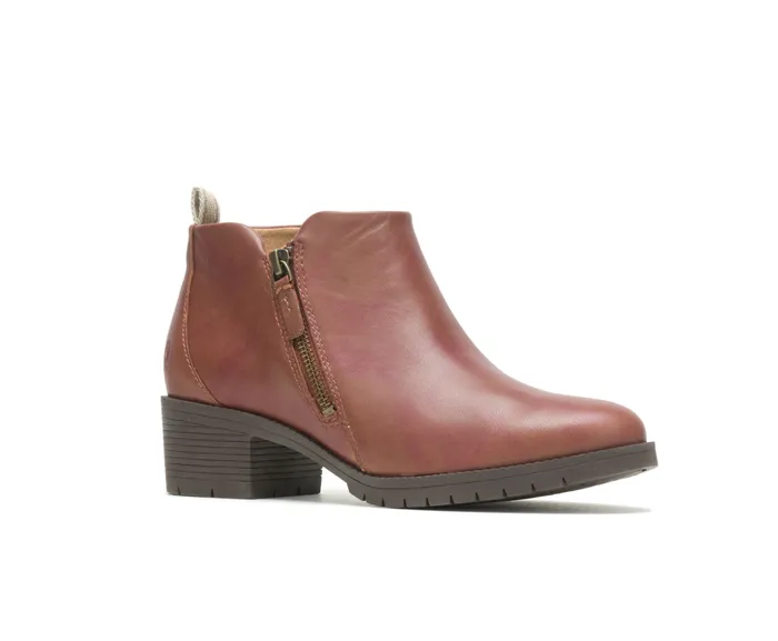 Boots Hadley Side Zip Boot Cognac Leather 8211 Hush Puppies Women