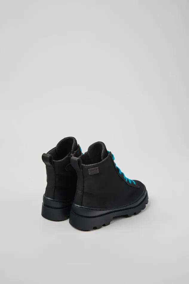 Boots Kids Camper Brutus Black Textile And Leather Ankle Boots Boots Kids Camper Brutus Black Textile And Leather Ankle Boots