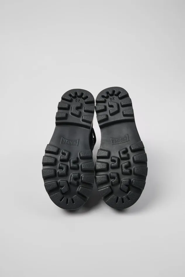 Boots Kids Camper Brutus Black Textile And Leather Ankle Boots Boots Kids Camper Brutus Black Textile And Leather Ankle Boots