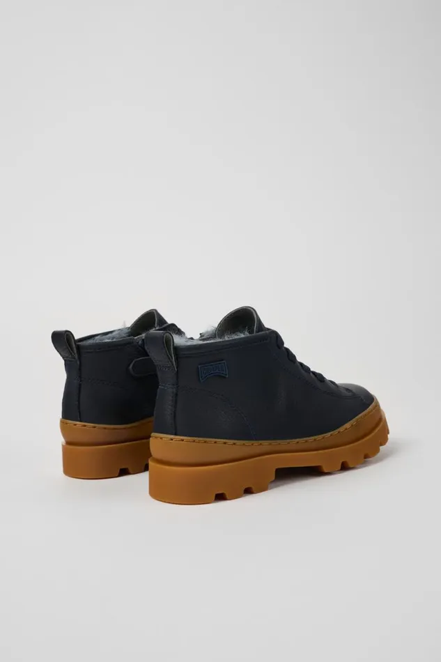 Boots Kids Camper Brutus Blue Leather Ankle Boots Boots Kids Camper Brutus Blue Leather Ankle Boots