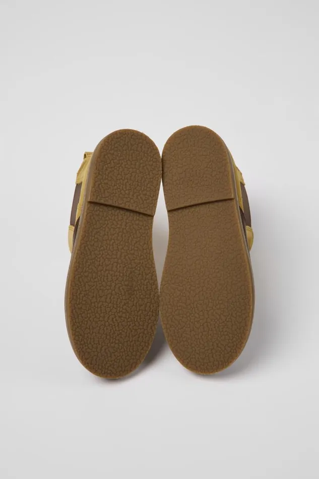 Boots Kids Camper Savina Brown Nubuck And Leather Ankle Boots