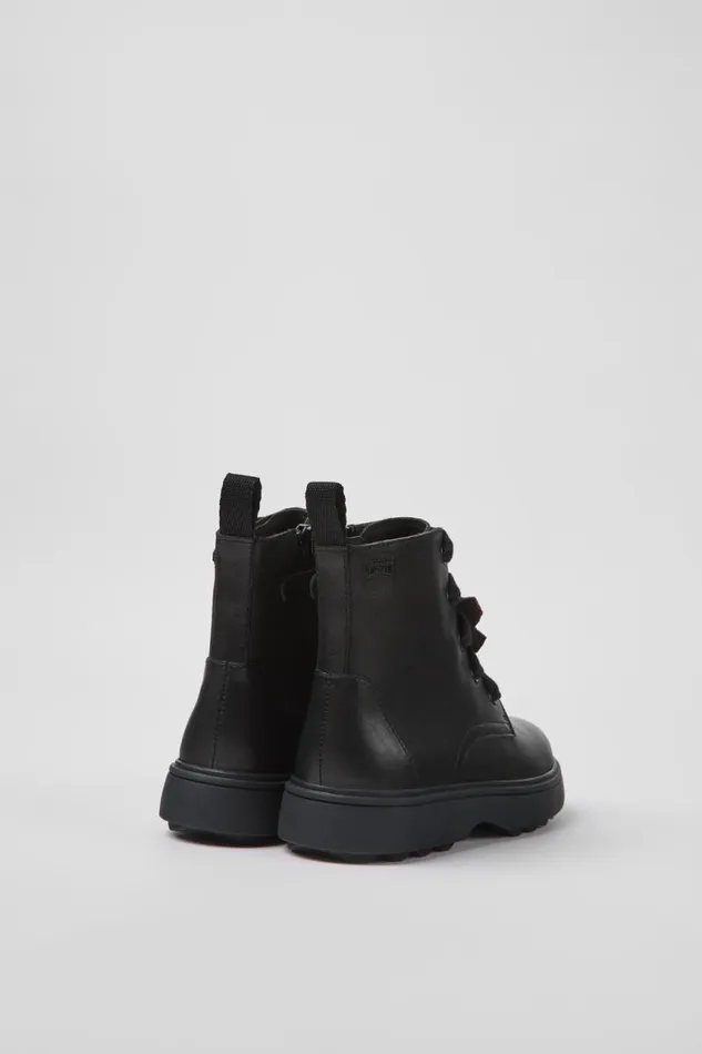 Boots Kids Camper Twins Black Leather Ankle Boots