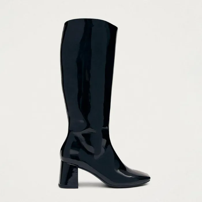 Boots Women ALOHAS Chalk Onix Black Vegan Leather Boots