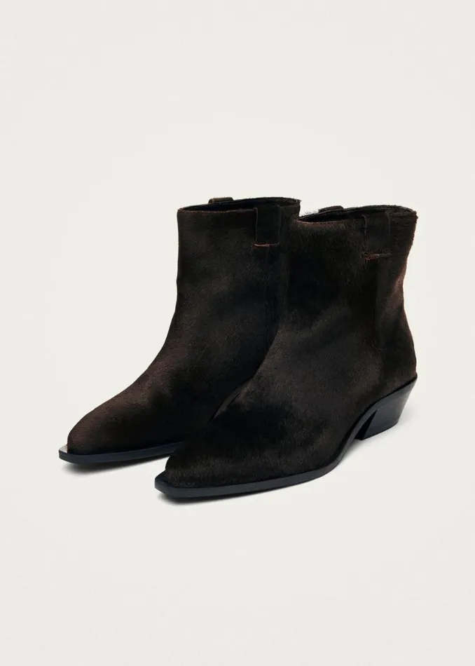 Boots Women ALOHAS Syd Soft Dark Brown Leather Ankle Boots