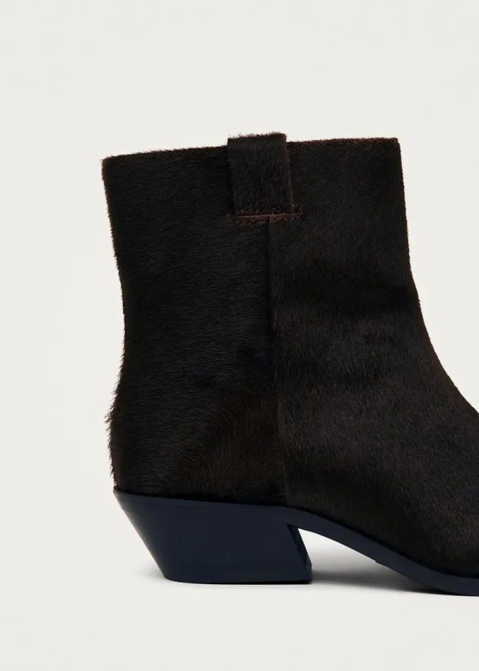 Boots Women ALOHAS Syd Soft Dark Brown Leather Ankle Boots