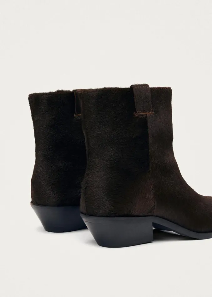 Boots Women ALOHAS Syd Soft Dark Brown Leather Ankle Boots