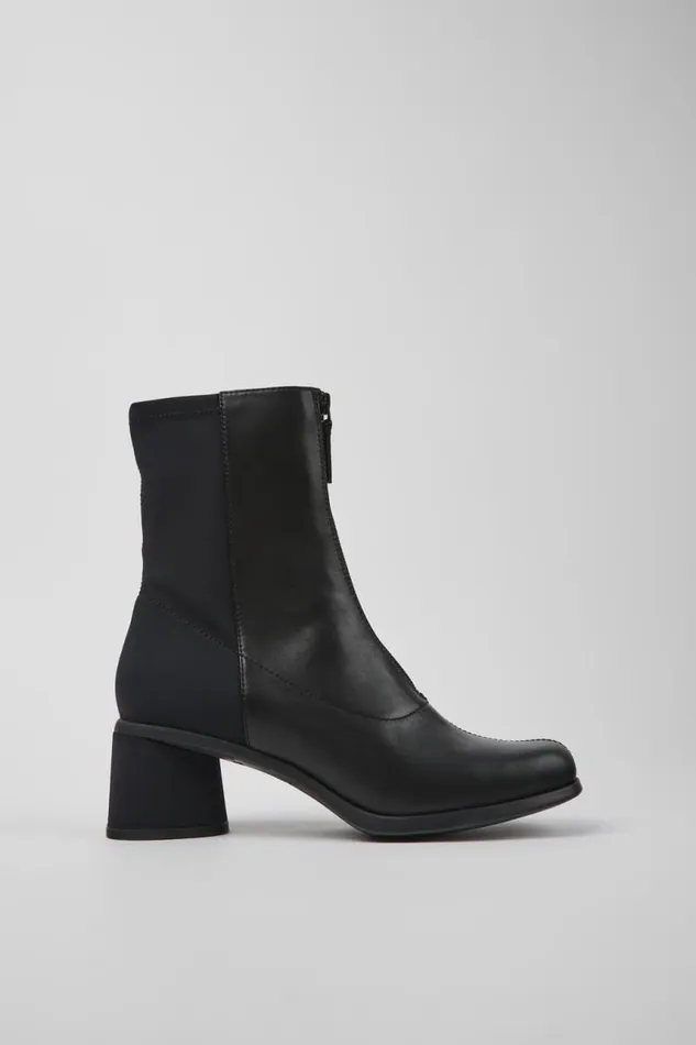 Boots Women Camper Kiara Black Leather And Recycled PET Boots Boots Women Camper Kiara Black Leather And Recycled PET Boots