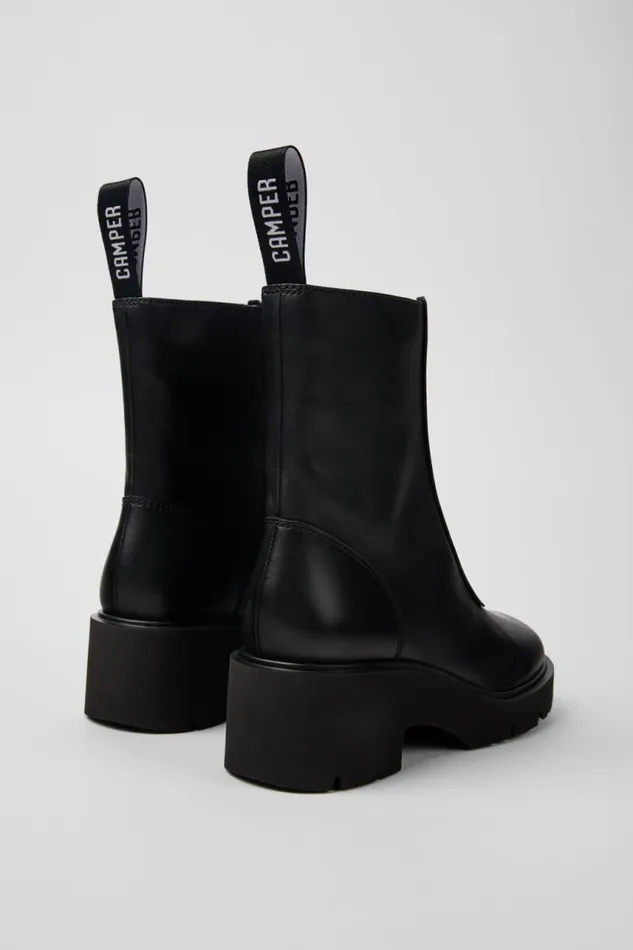 Boots Women Camper Milah Black Leather Zip Boots Boots Women Camper Milah Black Leather Zip Boots