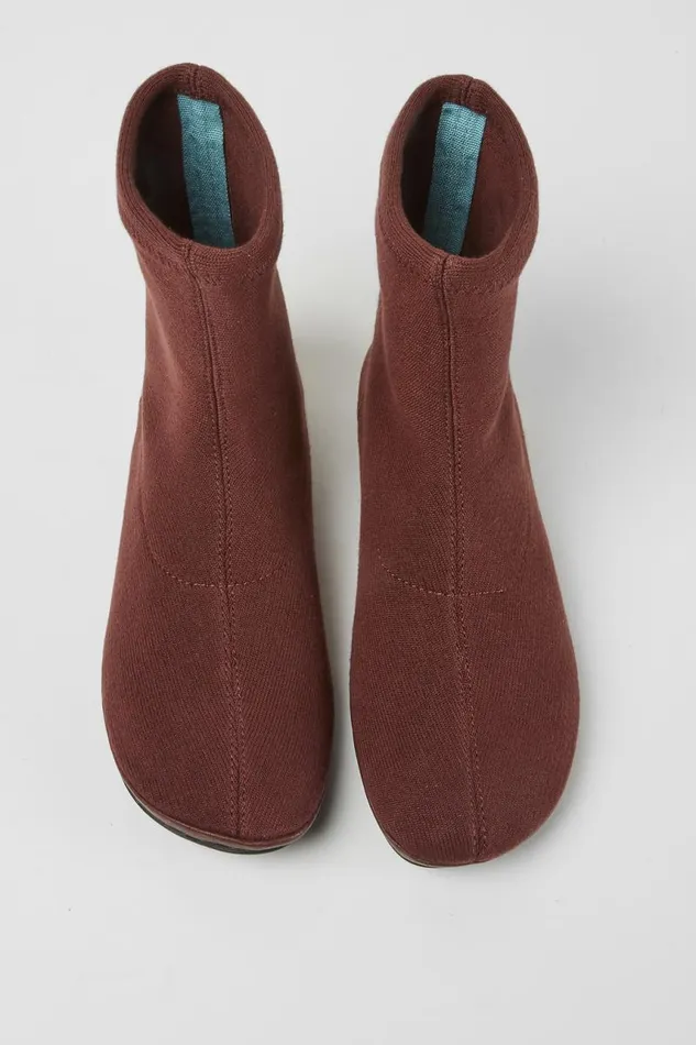 Boots Women Camper Right TENCEL Burgundy Ankle Boots Boots Women Camper Right TENCEL Burgundy Ankle Boots