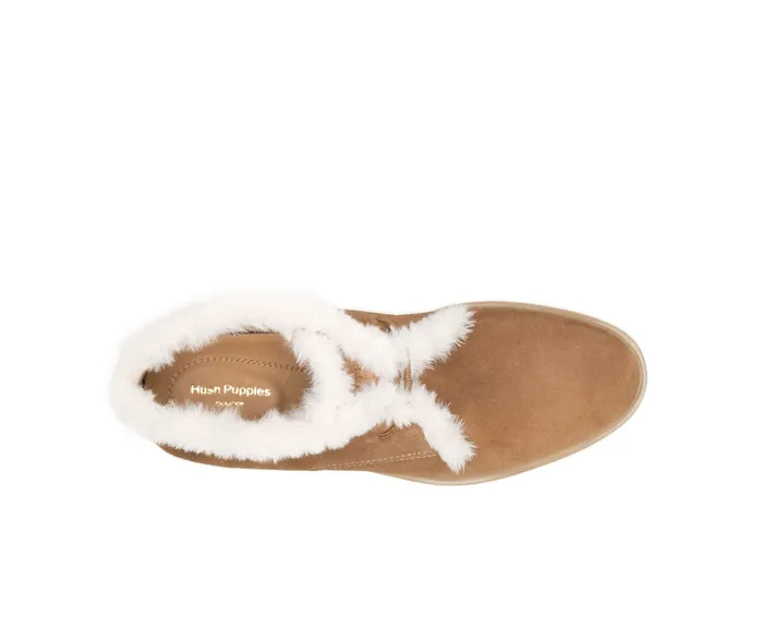Boots Women Hush Puppies Bailey Fur Chukka Chestnut Suede