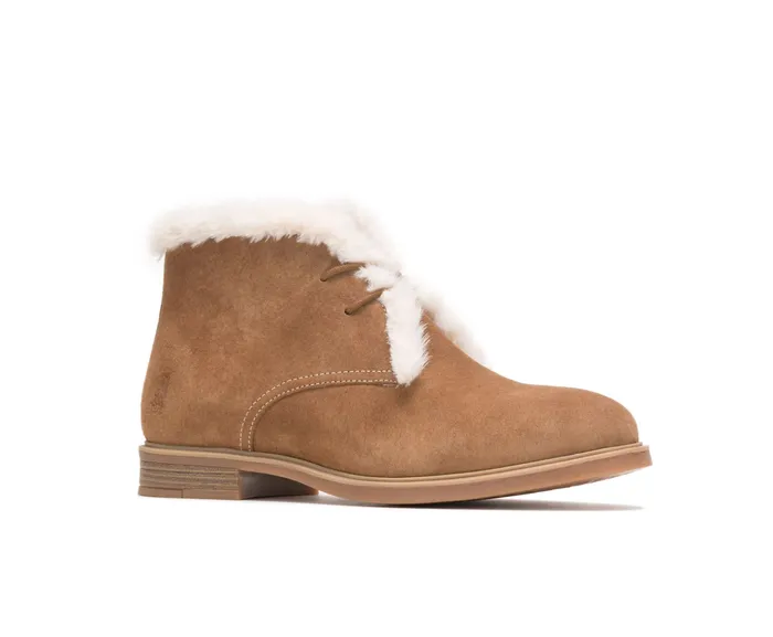 Boots Women Hush Puppies Bailey Fur Chukka Chestnut Suede