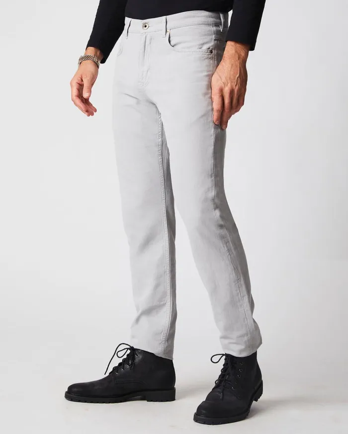 Bottoms Men Billy Reid Cotton Linen 5 Pocket Pant Quarry