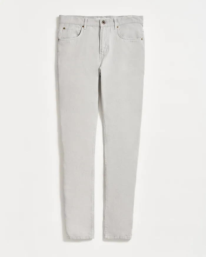 Bottoms Men Billy Reid Cotton Linen 5 Pocket Pant Quarry