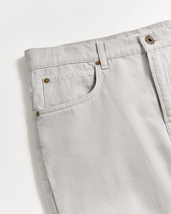 Bottoms Men Billy Reid Cotton Linen 5 Pocket Pant Quarry