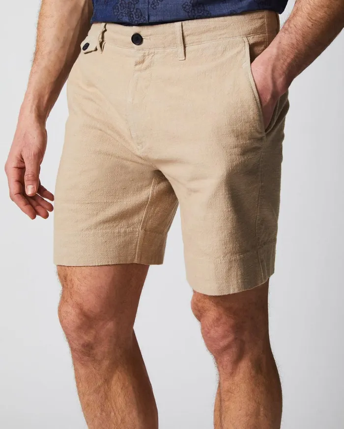 Bottoms Men Billy Reid Slub Cotton Short Khaki