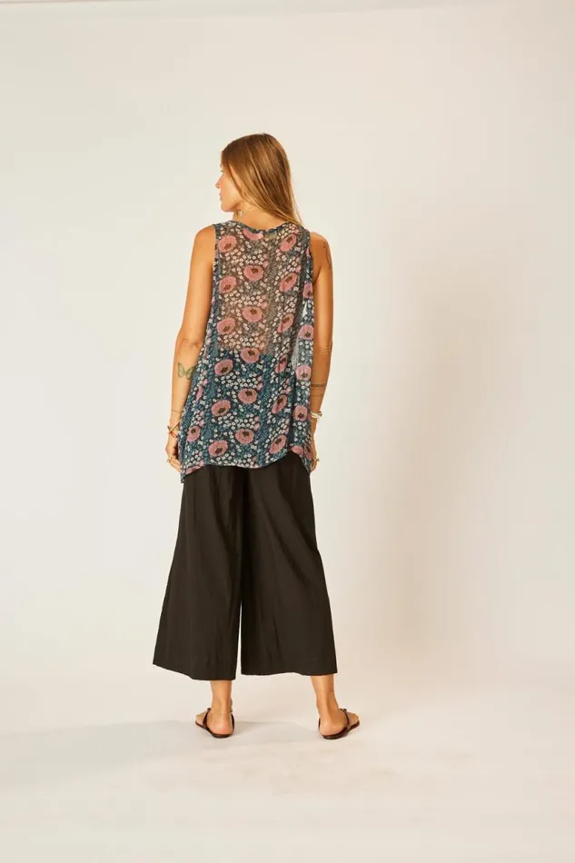 Bottoms Shop Natalie Martin LAUREN PANT Black Flat Cotton