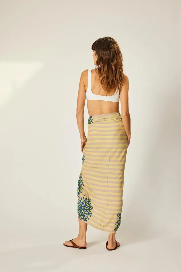 Bottoms Shop Natalie Martin SARONG Batik Coral Bluegreen