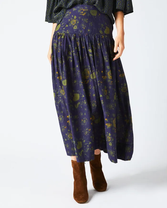 Bottoms Women Billy Reid Soft Yoke Skirt Navy