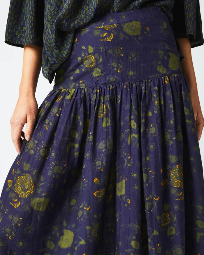 Bottoms Women Billy Reid Soft Yoke Skirt Navy