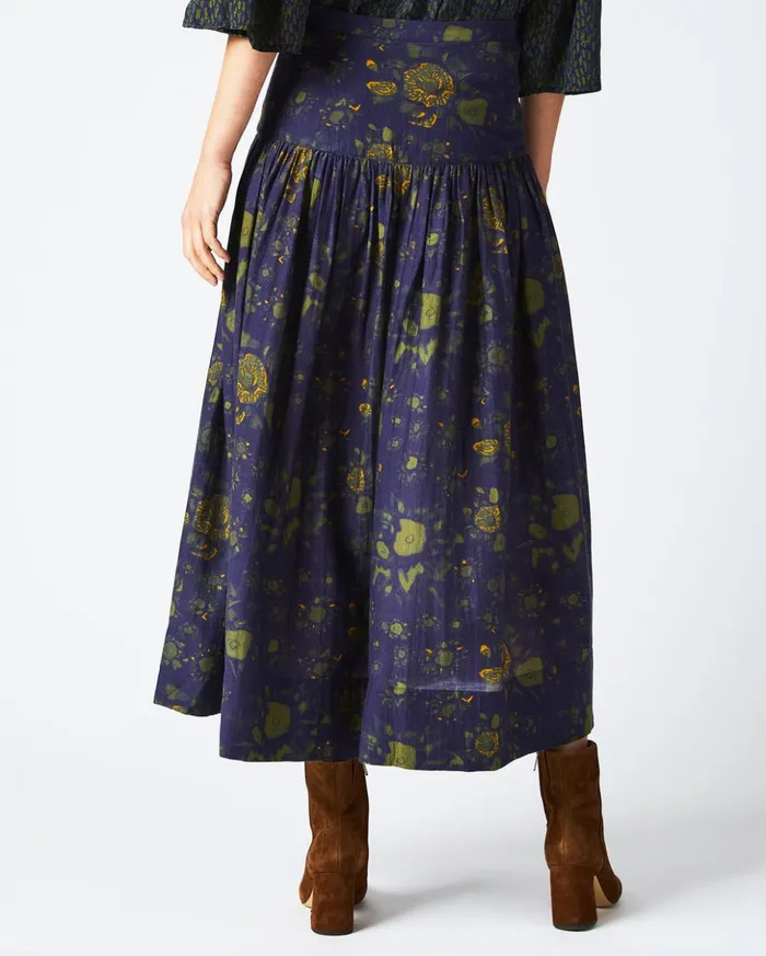 Bottoms Women Billy Reid Soft Yoke Skirt Navy