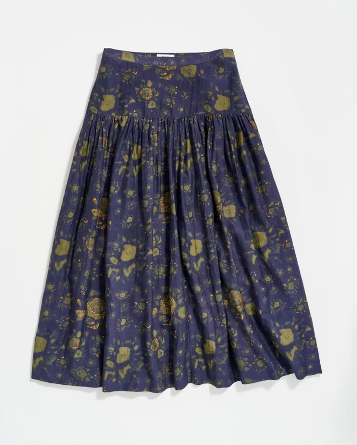 Bottoms Women Billy Reid Soft Yoke Skirt Navy