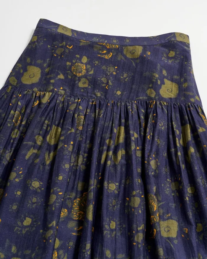Bottoms Women Billy Reid Soft Yoke Skirt Navy