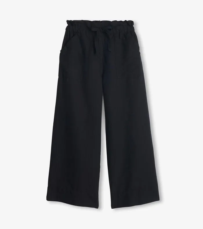 Bottoms Women Hatley Tie Front Pants 8211 Caviar Linen