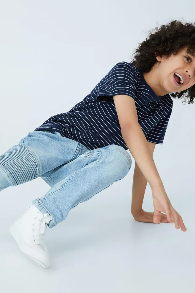 Boys 214 Pants and Jeans Cotton On Skinny Fit Moto Jean Bells Light Blue