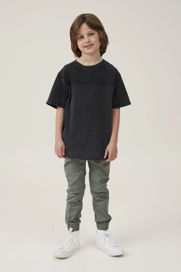 Boys 214 Pants and Jeans Cotton On Will Cuffed Chino Pant Swag Green