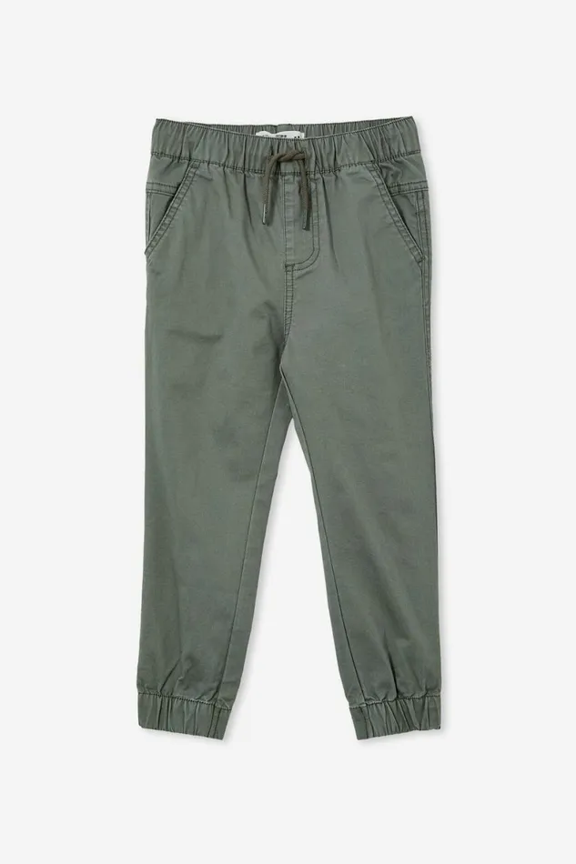 Boys 214 Pants and Jeans Cotton On Will Cuffed Chino Pant Swag Green