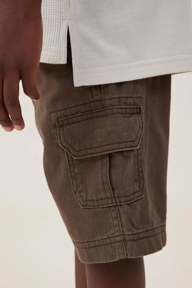 Boys 214 Shorts Cotton On Cargo Short Hot Choccy