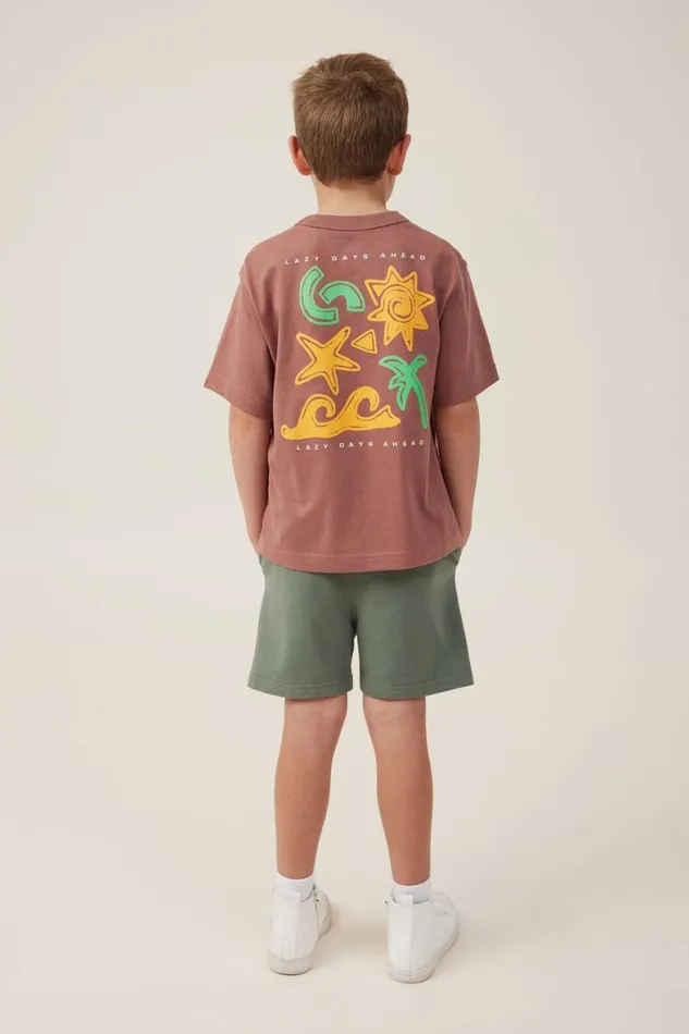 Boys 214 Shorts Cotton On Henry Slouch Short Swag Green Core
